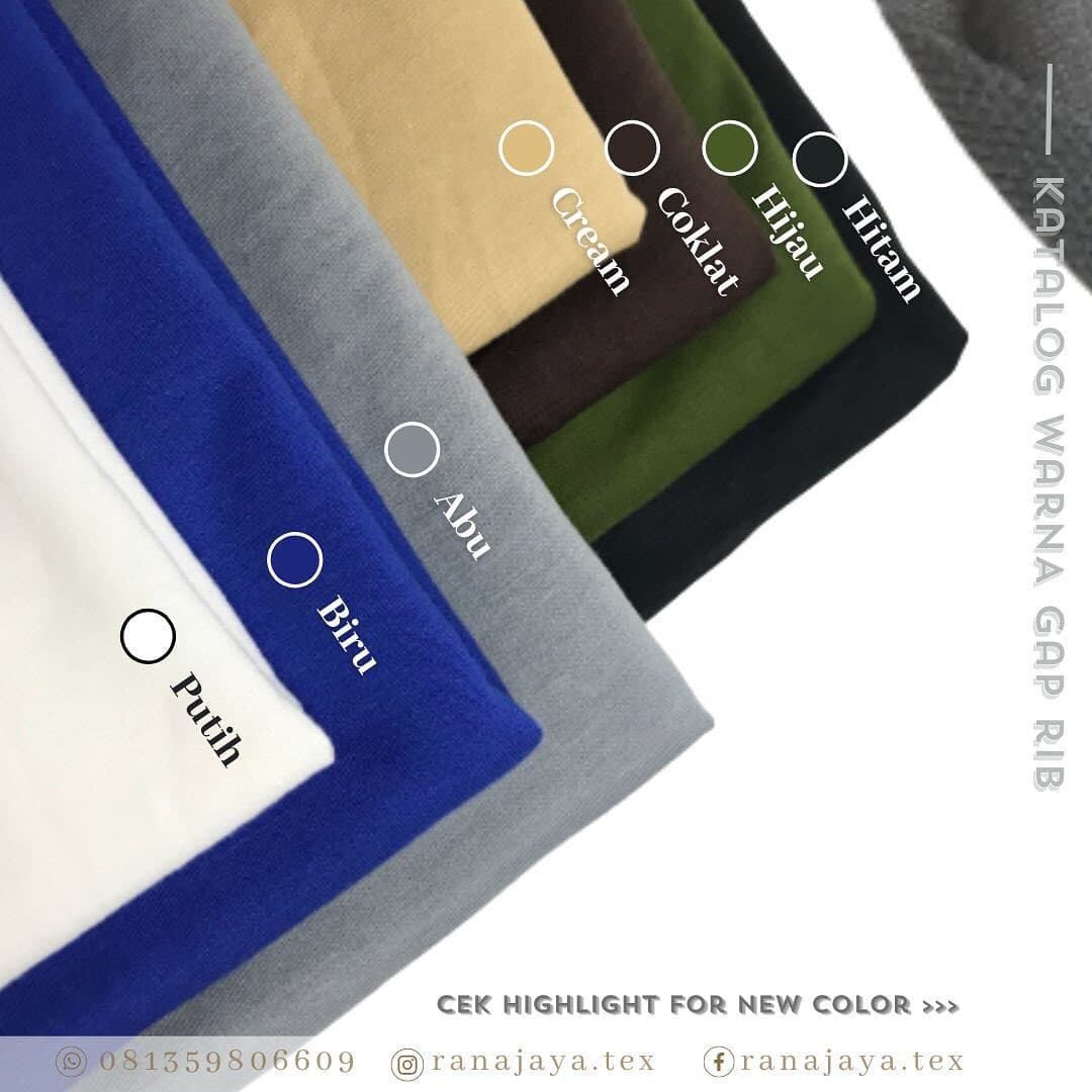 Katalog warna Gap Rib
